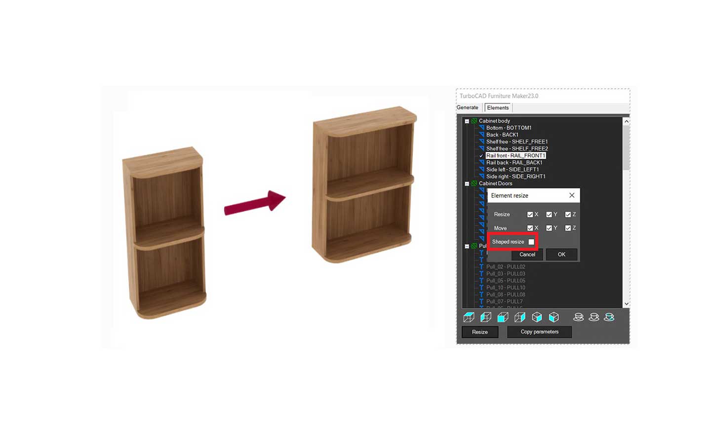 Shaped Resize