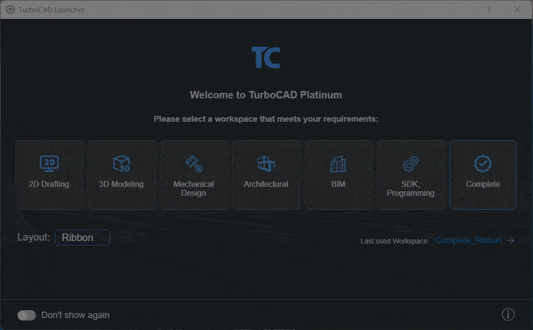 Launcher with Workspace Selection